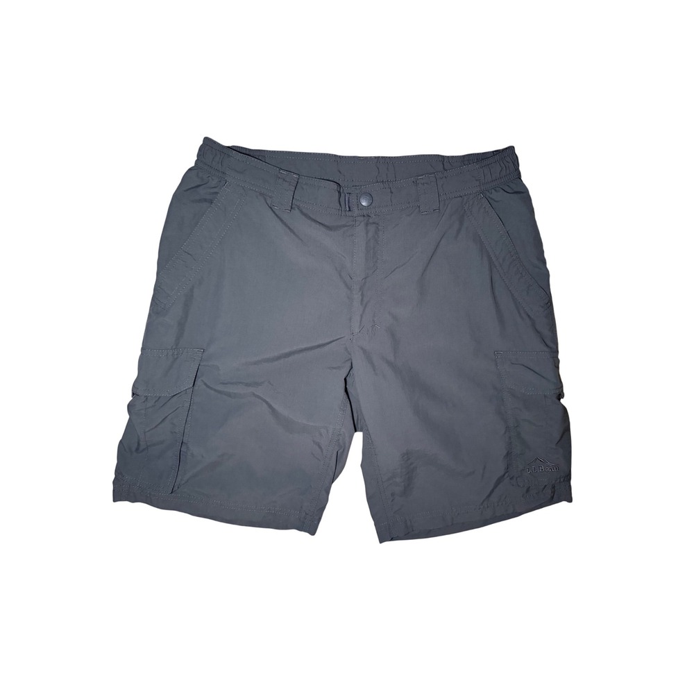 L.L. Bean Cargo Shorts Mens Medium Gray Nylon